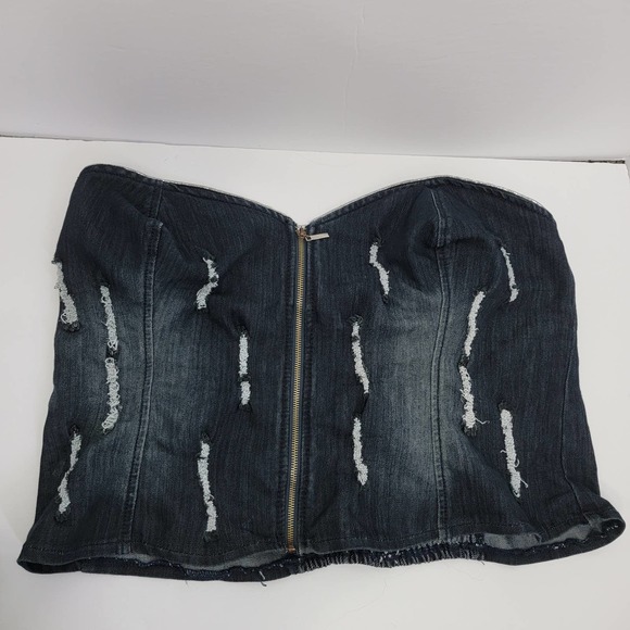 Ashley Stewart Tops - 22/24 Ashley Stewart denim crop top shirt blouse CC